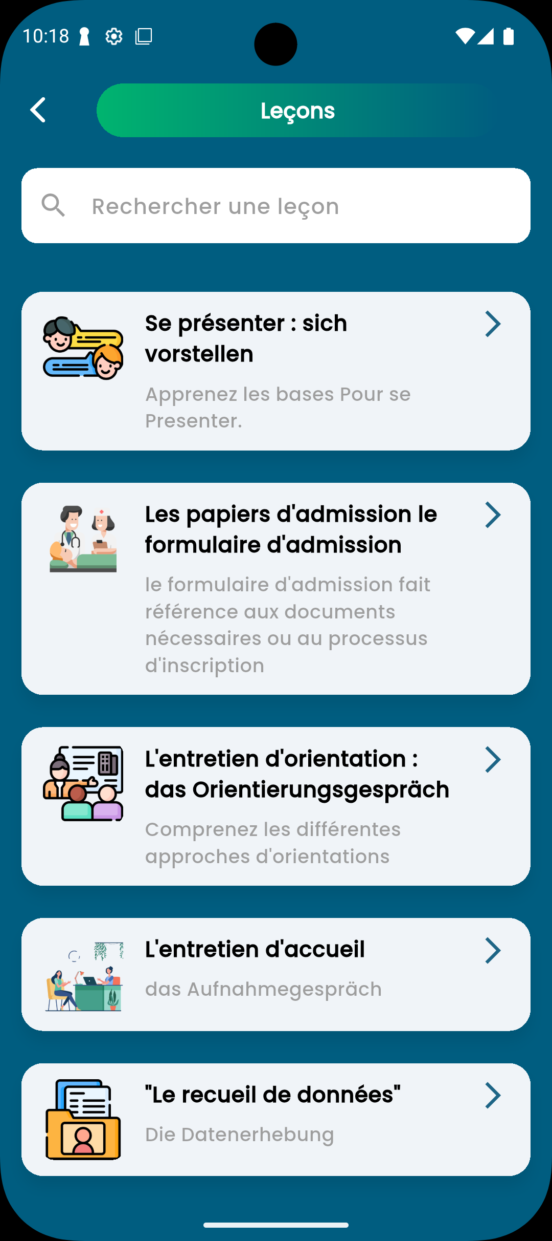 Tests interactifs